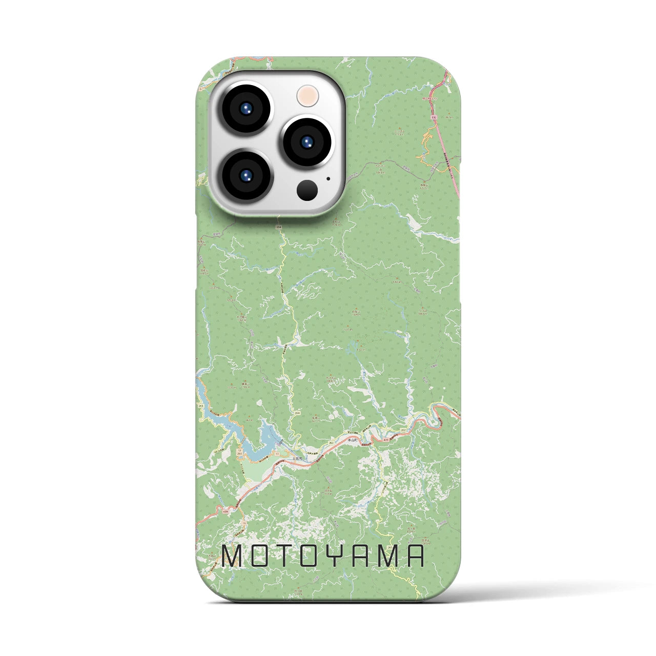 【本山】地図柄iPhoneケース（バックカバータイプ・ナチュラル）iPhone 13 Pro 用
