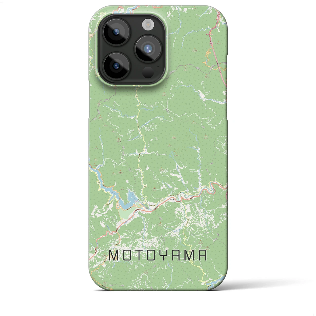 【本山】地図柄iPhoneケース（バックカバータイプ・ナチュラル）iPhone 15 Pro Max 用