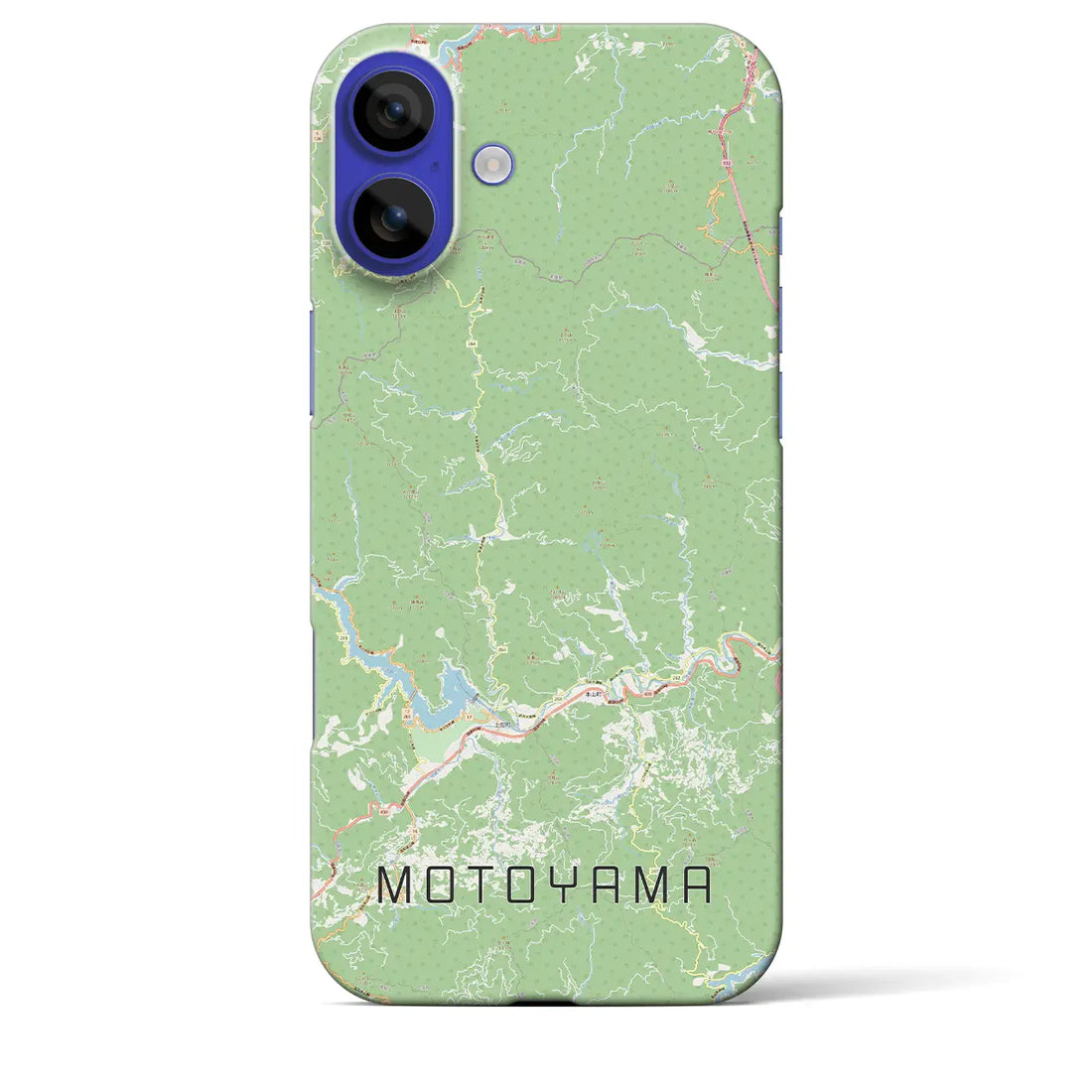 【本山（高知県）】地図柄iPhoneケース（バックカバータイプ）ナチュラル・iPhone 16 Pro Max 用