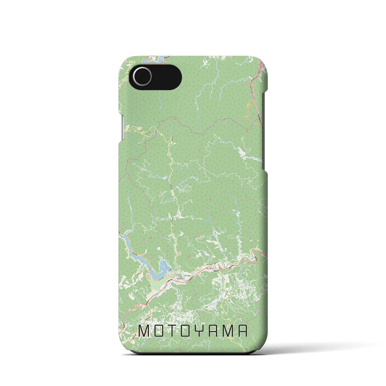 【本山】地図柄iPhoneケース（バックカバータイプ・ナチュラル）iPhone SE（第3 / 第2世代） / 8 / 7 / 6s / 6 用