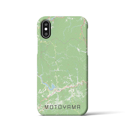 【本山（高知県）】地図柄iPhoneケース（バックカバータイプ）