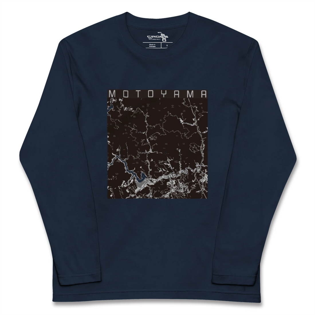 【本山(高知県)】地図柄ロングスリーブTシャツ