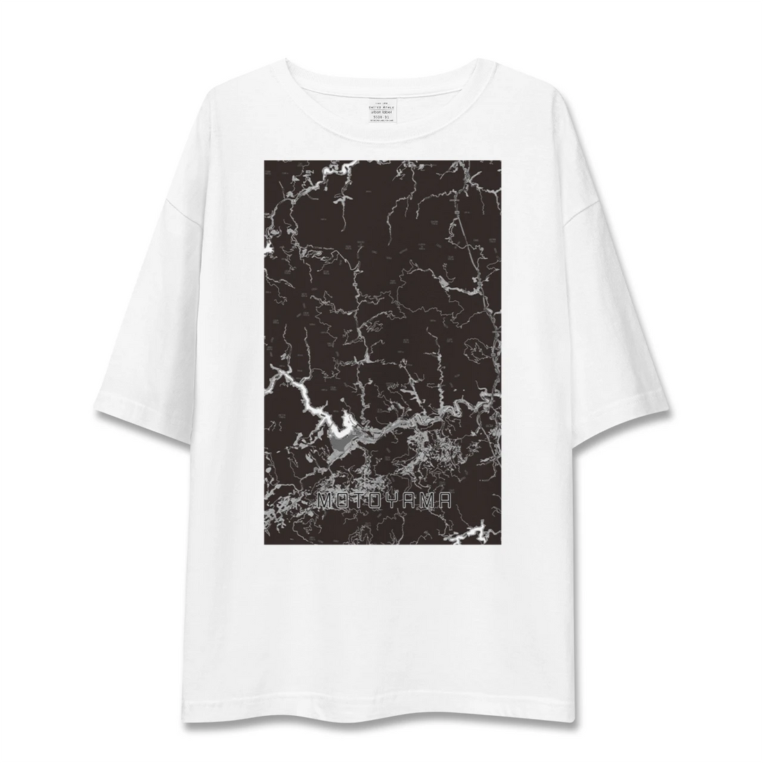 【本山(高知県)】地図柄ビッグシルエットTシャツ