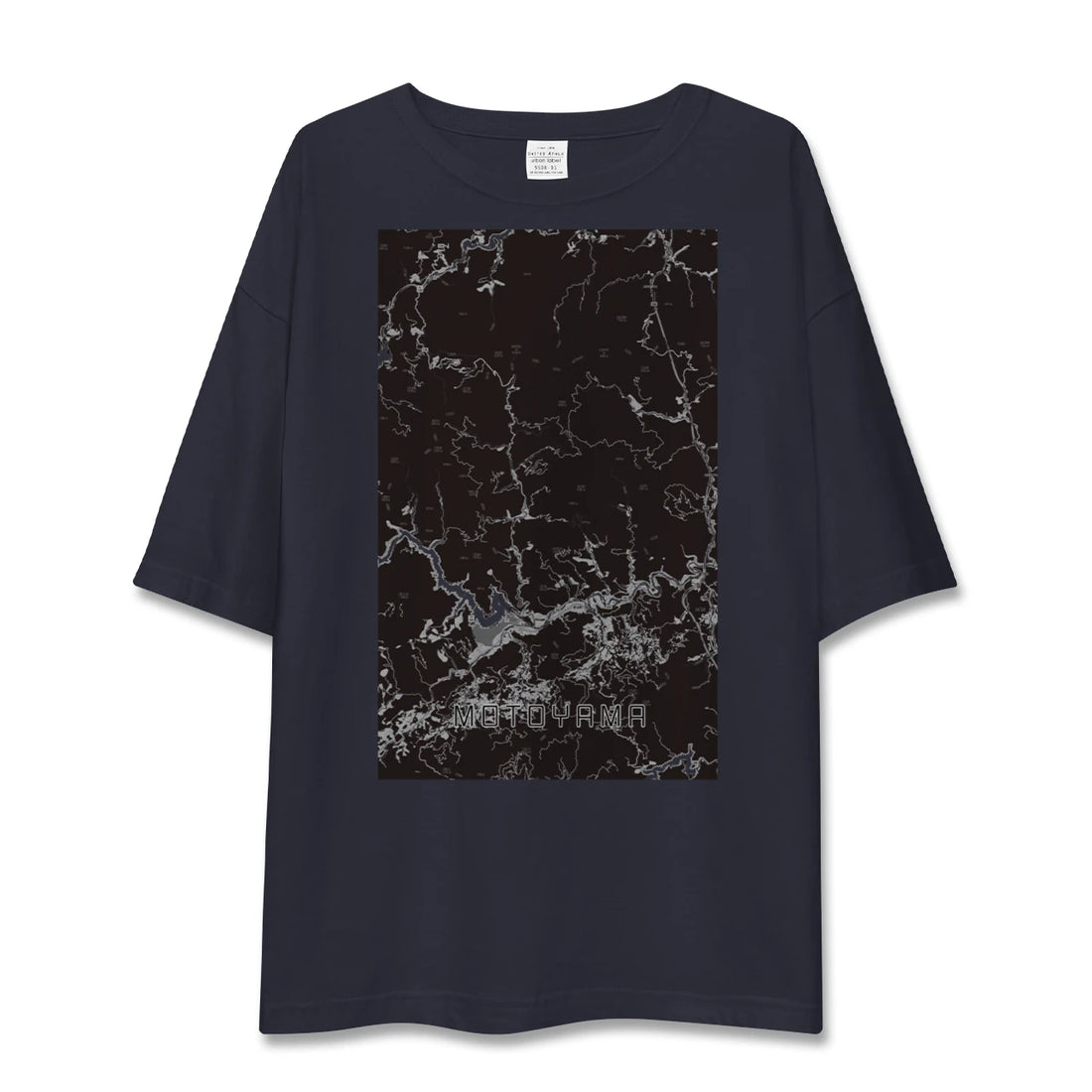 【本山（高知県）】地図柄ビッグシルエットTシャツ