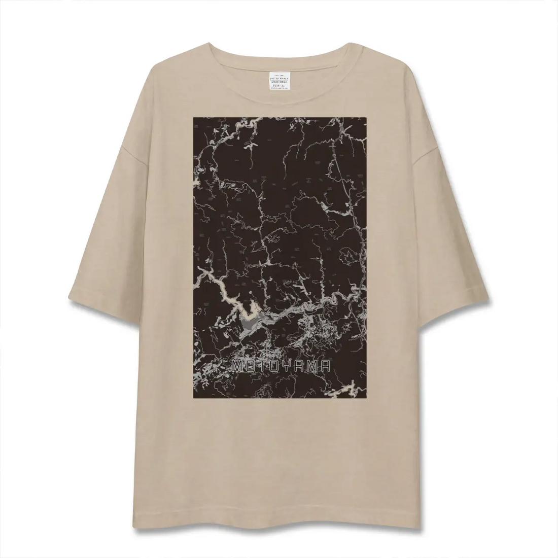 【本山（高知県）】地図柄ビッグシルエットTシャツ