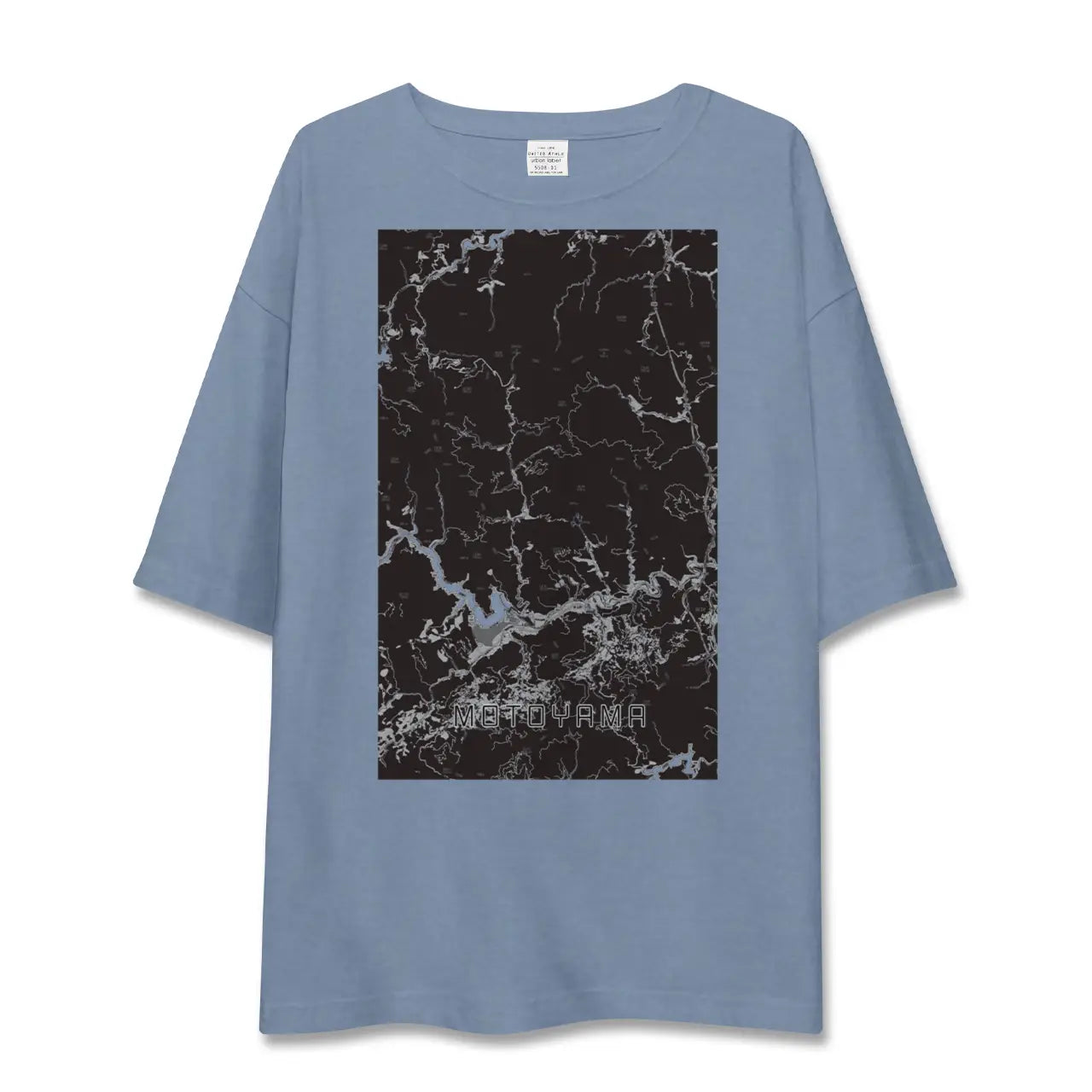 【本山（高知県）】地図柄ビッグシルエットTシャツ