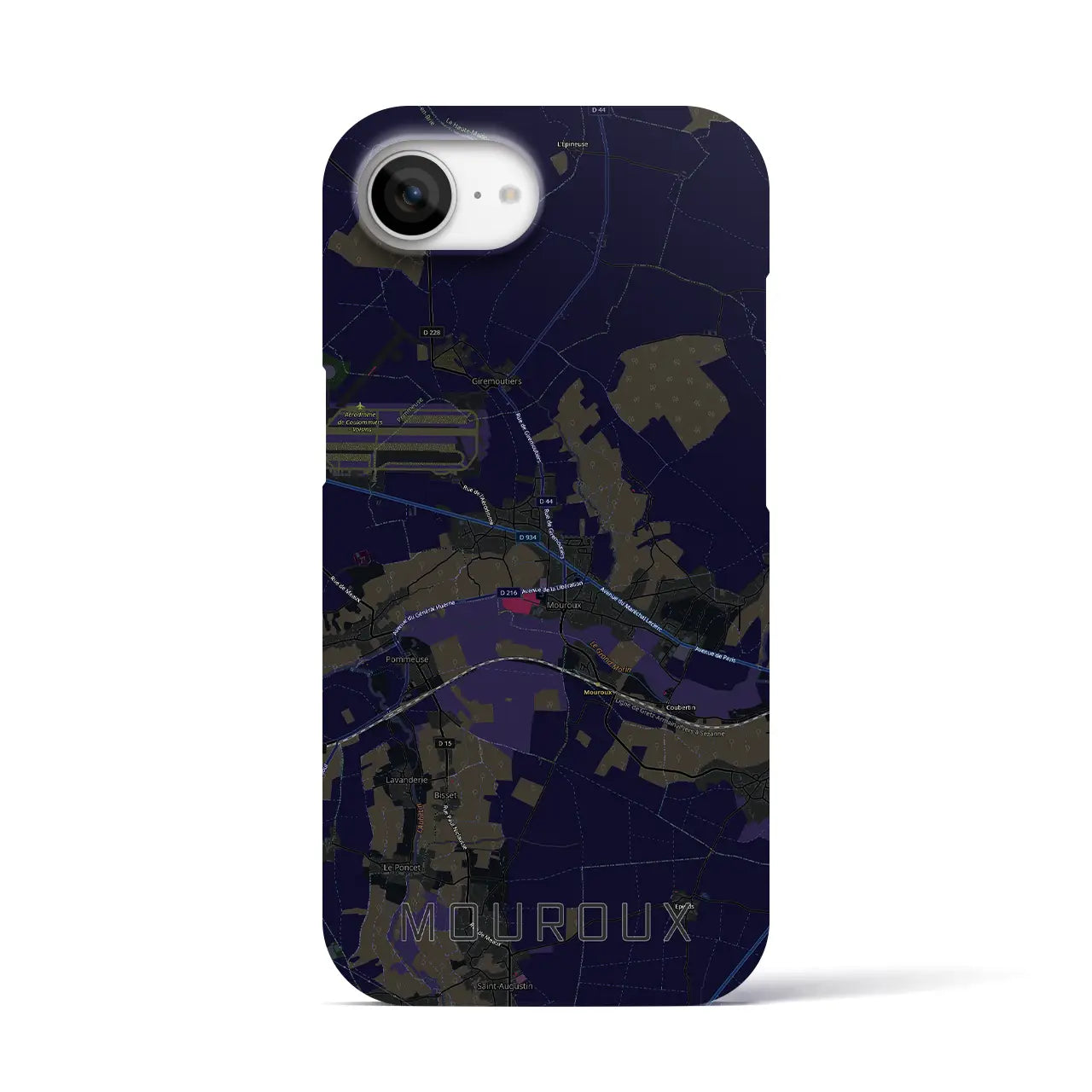 【ムルー（フランス）】地図柄iPhoneケース（バックカバータイプ）