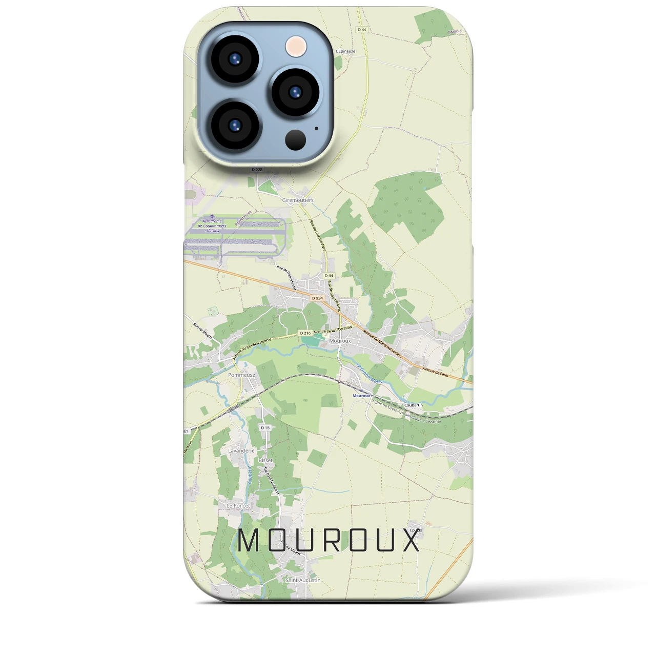 【ムルー（フランス）】地図柄iPhoneケース（バックカバータイプ）ナチュラル・iPhone 13 Pro Max 用