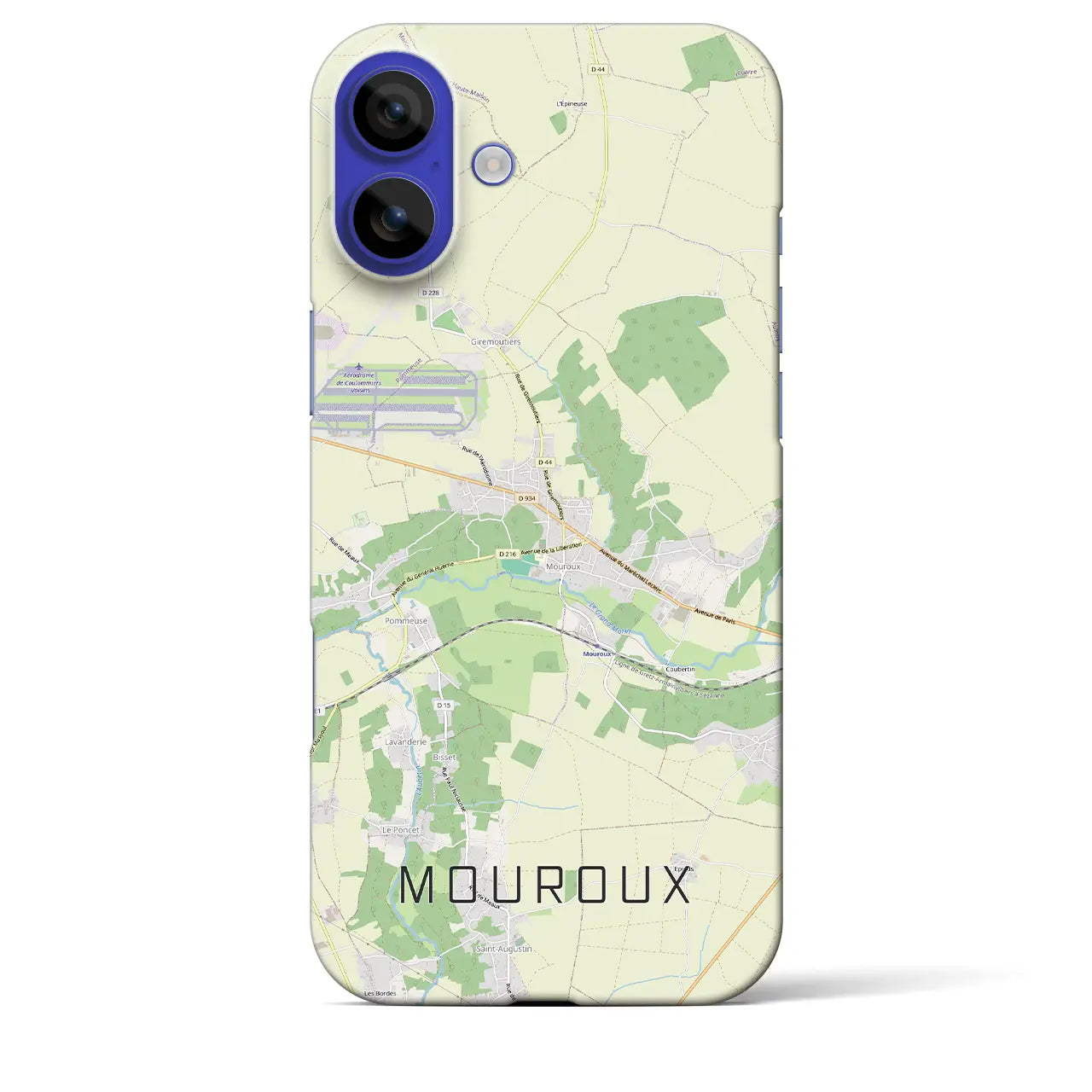 【ムルー（フランス）】地図柄iPhoneケース（バックカバータイプ）