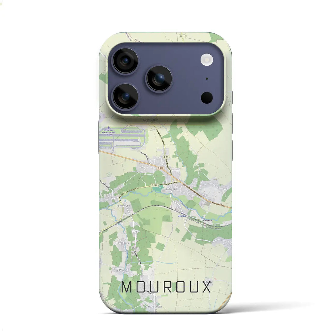 【ムルー(フランス)】地図柄iPhoneケース(バックカバータイプ)ブラック・iPhone 17 Pro Max 用