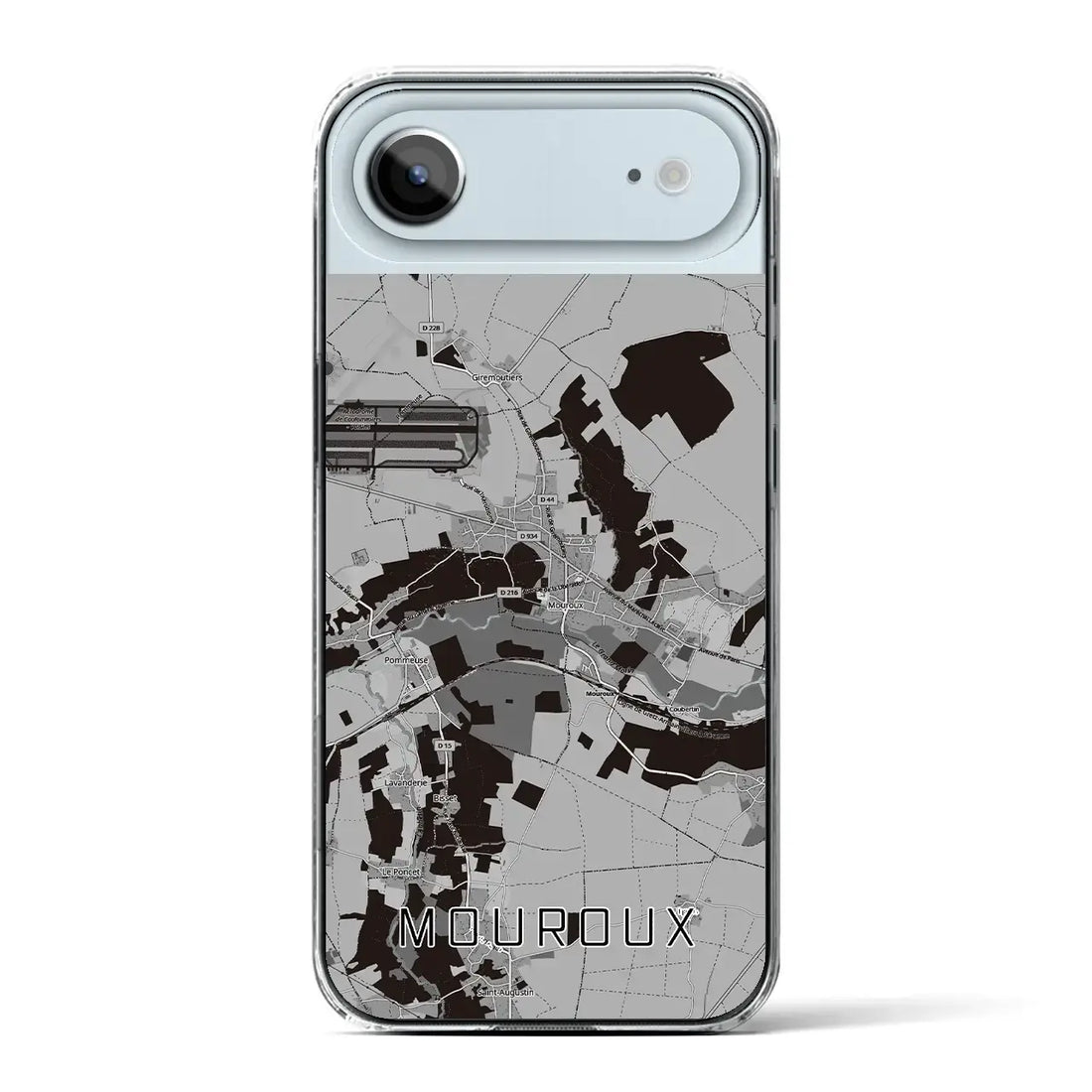 【ムルー(フランス)】地図柄iPhoneケース(クリアタイプ)モノトーン・iPhone 17 Pro Max 用