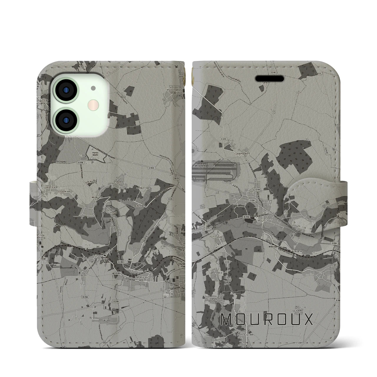 【ムルー（フランス）】地図柄iPhoneケース（手帳タイプ）