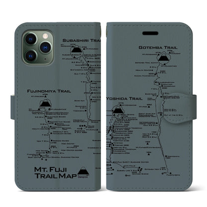 【富士山トレイル（静岡県）】トレイルマップiPhoneケース（手帳タイプ）