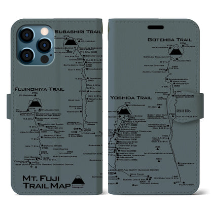 【富士山トレイル（静岡県）】トレイルマップiPhoneケース（手帳タイプ）