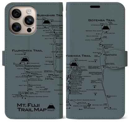 【富士山トレイル（静岡県）】トレイルマップiPhoneケース（手帳タイプ）
