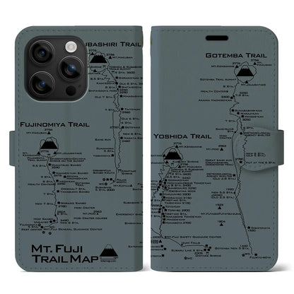 【富士山トレイル（静岡県）】トレイルマップiPhoneケース（手帳タイプ）
