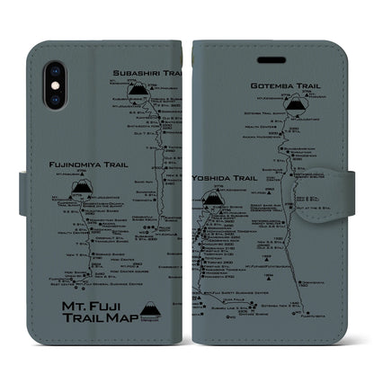 【富士山トレイル（静岡県）】トレイルマップiPhoneケース（手帳タイプ）