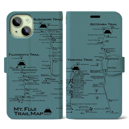 【富士山トレイル（静岡県）】トレイルマップiPhoneケース（手帳タイプ）