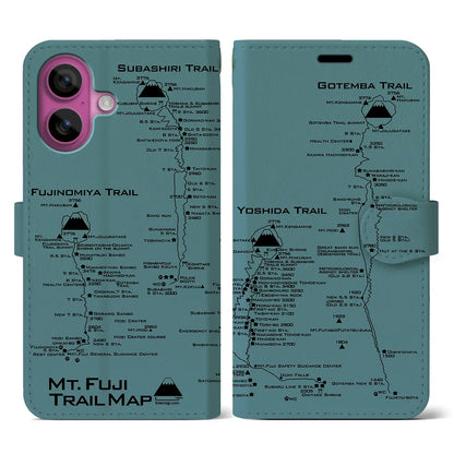 【富士山トレイル（静岡県）】トレイルマップiPhoneケース（手帳タイプ）