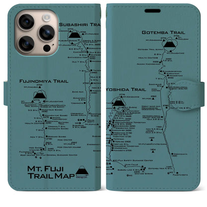 【富士山トレイル（静岡県）】トレイルマップiPhoneケース（手帳タイプ）