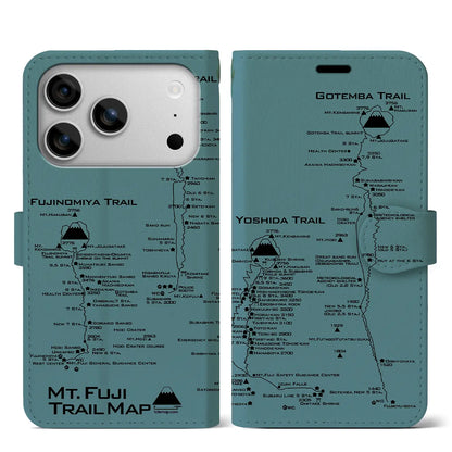 【富士山トレイル（静岡県）】トレイルマップiPhoneケース（手帳タイプ）