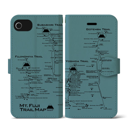 【富士山トレイル（静岡県）】トレイルマップiPhoneケース（手帳タイプ）