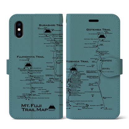 【富士山トレイル（静岡県）】トレイルマップiPhoneケース（手帳タイプ）