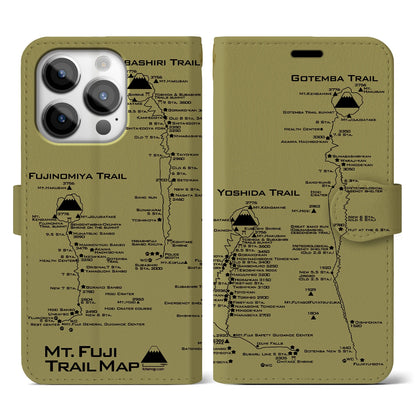 【富士山トレイル（静岡県）】トレイルマップiPhoneケース（手帳タイプ）
