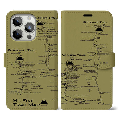 【富士山トレイル（静岡県）】トレイルマップiPhoneケース（手帳タイプ）