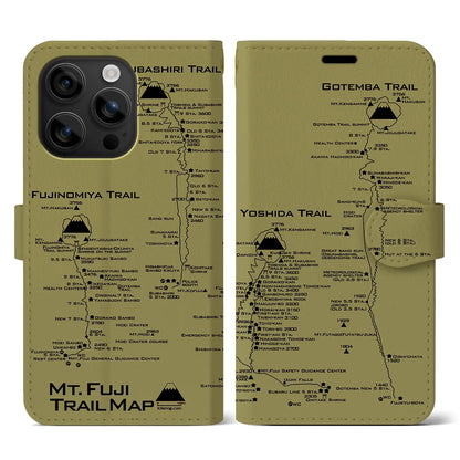 【富士山トレイル（静岡県）】トレイルマップiPhoneケース（手帳タイプ）