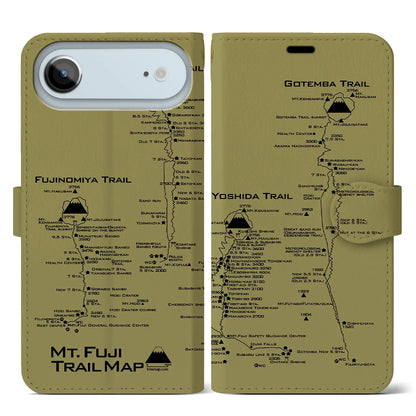 【富士山トレイル（静岡県）】トレイルマップiPhoneケース（手帳タイプ）