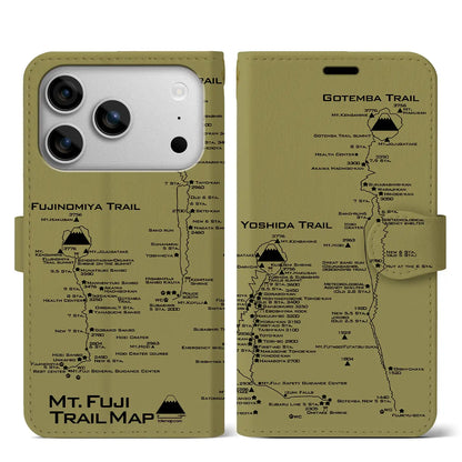 【富士山トレイル（静岡県）】トレイルマップiPhoneケース（手帳タイプ）