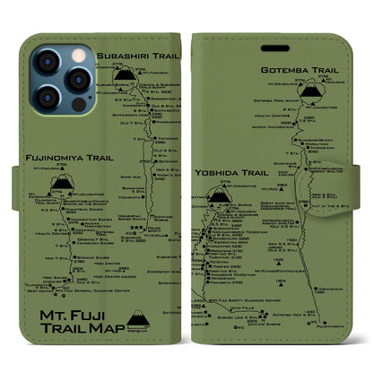 【富士山トレイル（静岡県）】トレイルマップiPhoneケース（手帳タイプ）