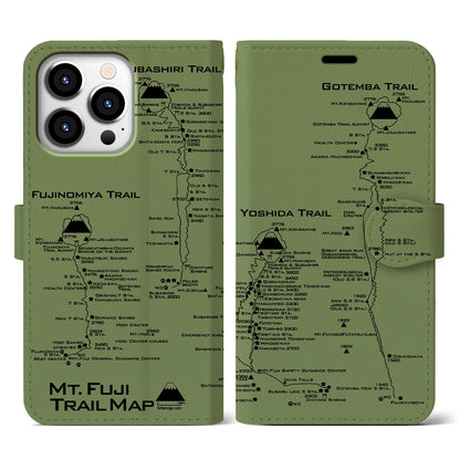 【富士山トレイル（静岡県）】トレイルマップiPhoneケース（手帳タイプ）