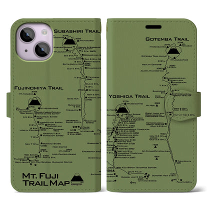 【富士山トレイル（静岡県）】トレイルマップiPhoneケース（手帳タイプ）
