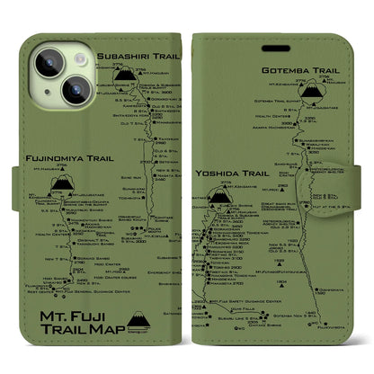 【富士山トレイル（静岡県）】トレイルマップiPhoneケース（手帳タイプ）