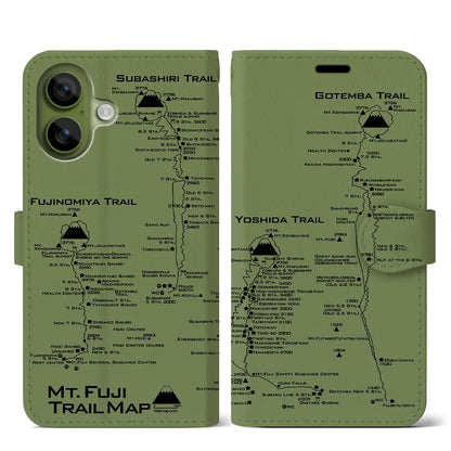 【富士山トレイル（静岡県）】トレイルマップiPhoneケース（手帳タイプ）
