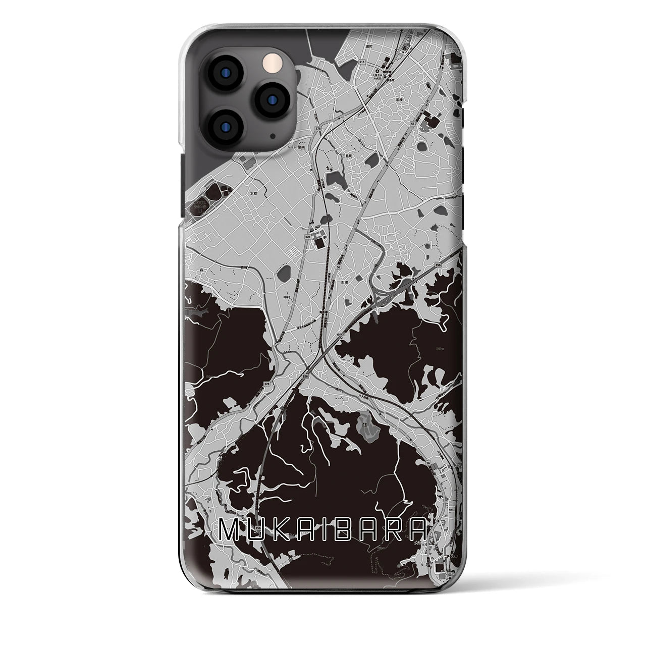 【向井原（愛媛県）】地図柄iPhoneケース（クリアタイプ）