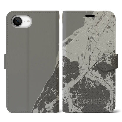 【向井原（愛媛県）】地図柄iPhoneケース（手帳タイプ）