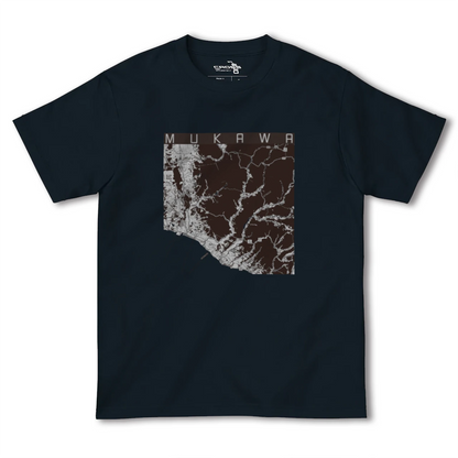 【むかわ（北海道）】地図柄ヘビーウェイトTシャツ