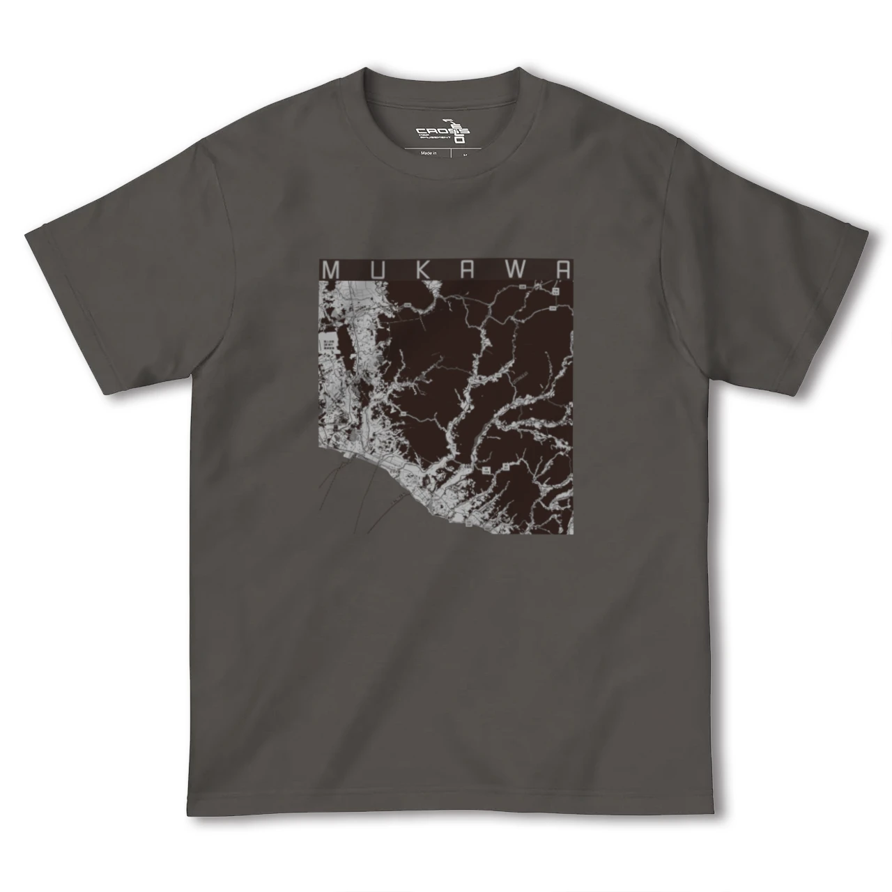 【むかわ（北海道）】地図柄ヘビーウェイトTシャツ