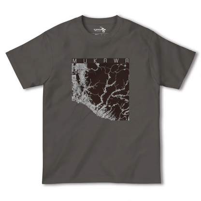 【むかわ（北海道）】地図柄ヘビーウェイトTシャツ