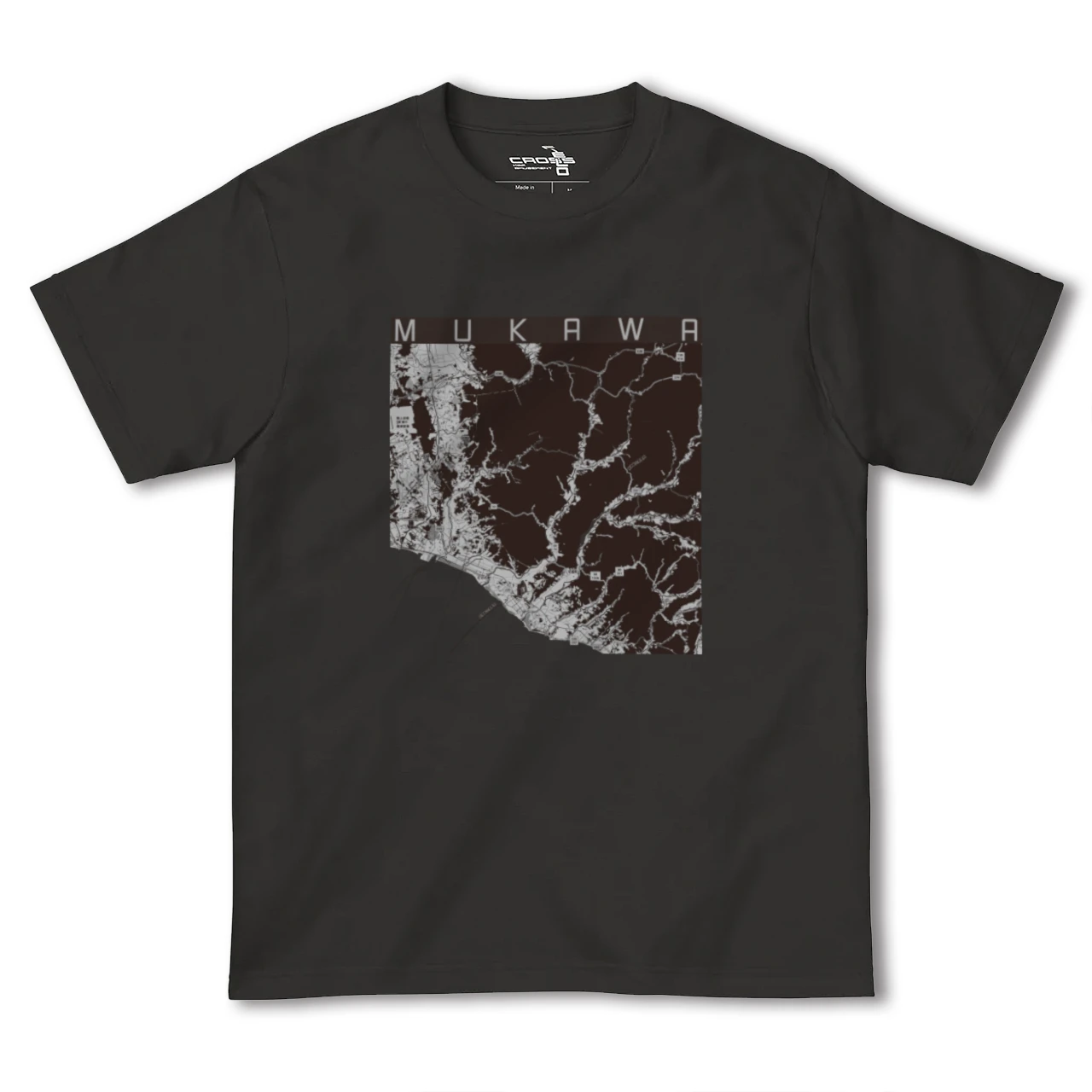 【むかわ（北海道）】地図柄ヘビーウェイトTシャツ