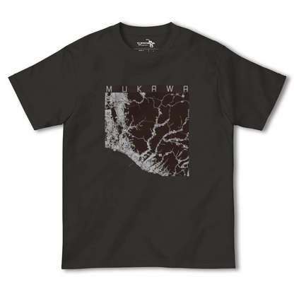 【むかわ（北海道）】地図柄ヘビーウェイトTシャツ