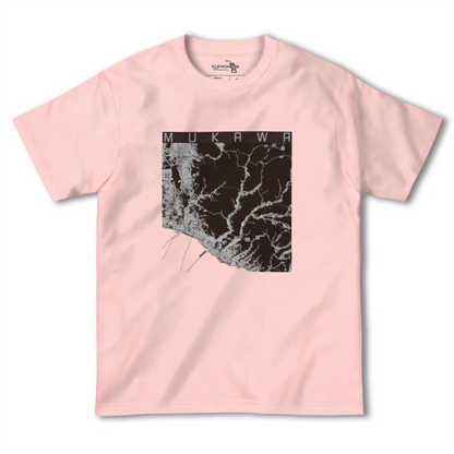 【むかわ（北海道）】地図柄ヘビーウェイトTシャツ