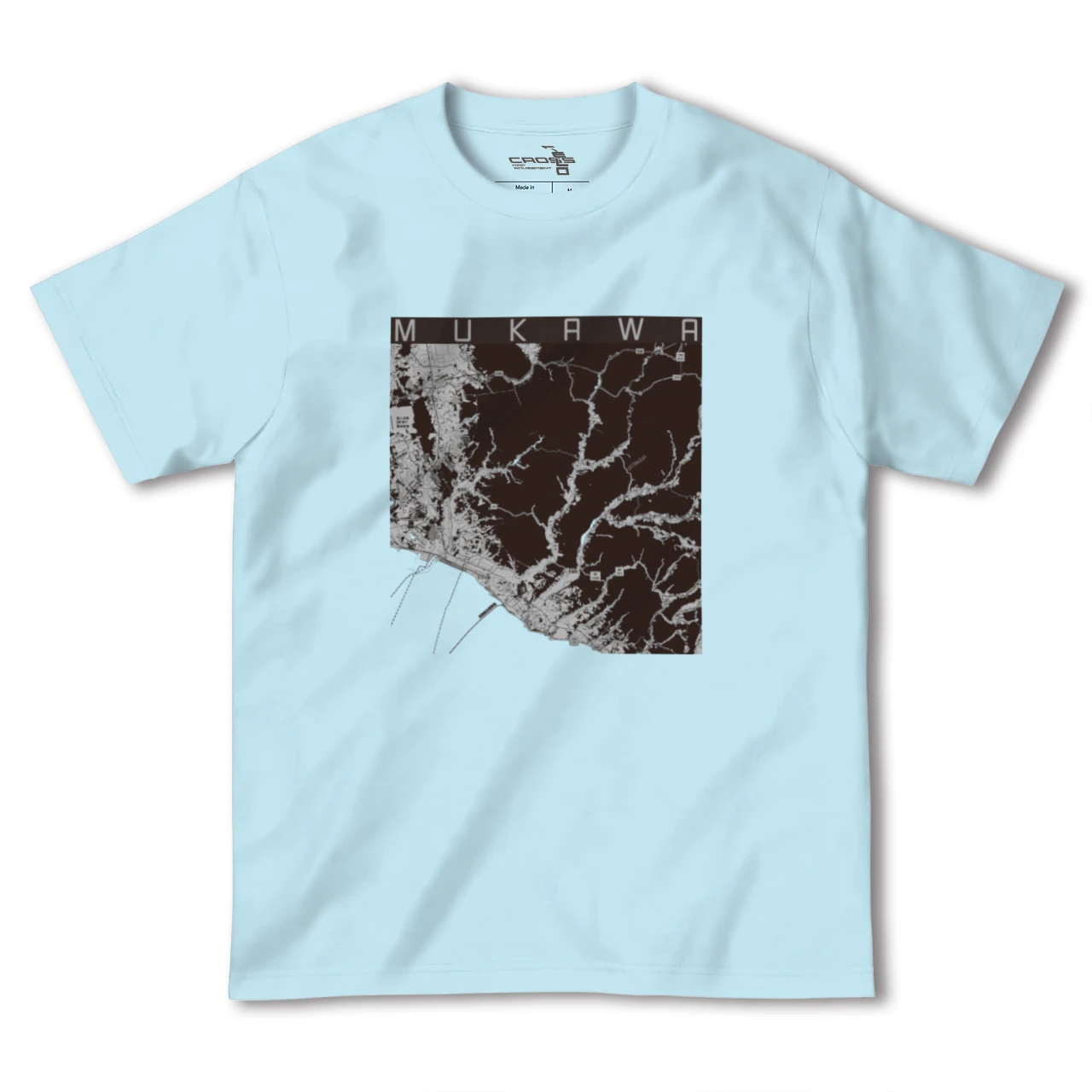 【むかわ（北海道）】地図柄ヘビーウェイトTシャツ