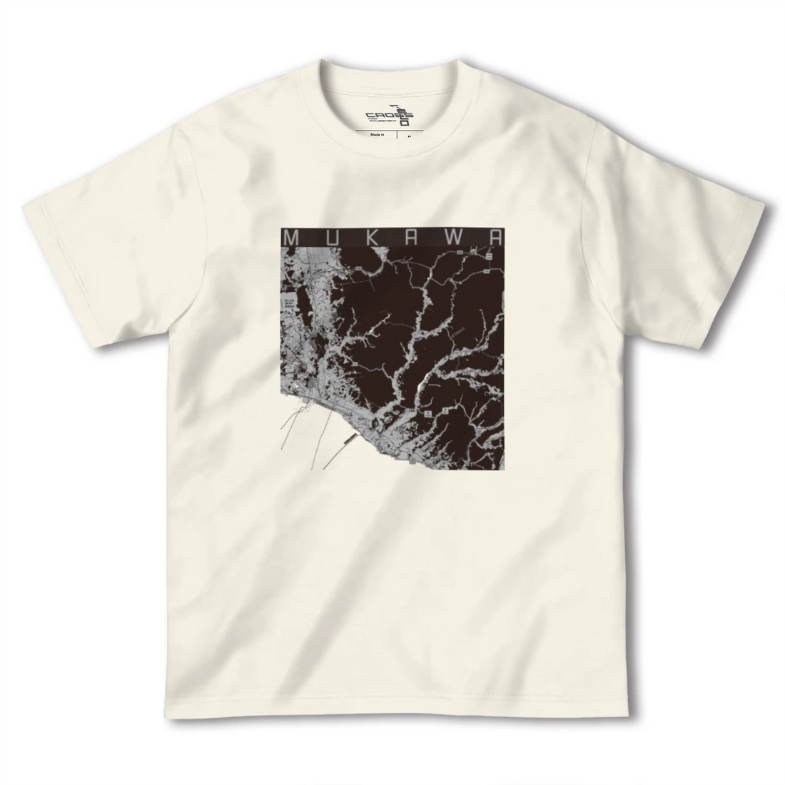 【むかわ（北海道）】地図柄ヘビーウェイトTシャツ