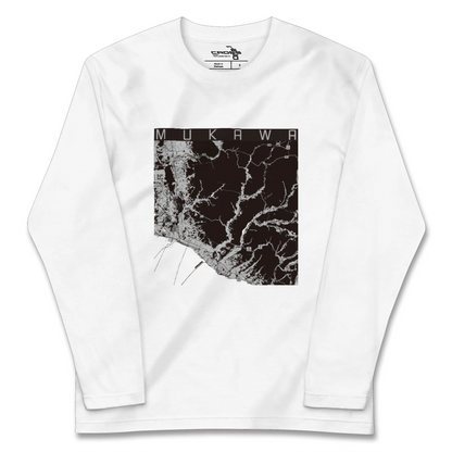 【むかわ（北海道）】地図柄ロングスリーブTシャツ
