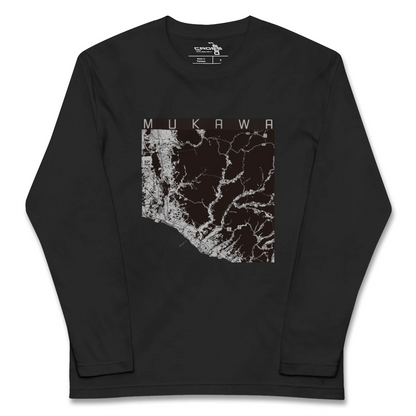 【むかわ（北海道）】地図柄ロングスリーブTシャツ