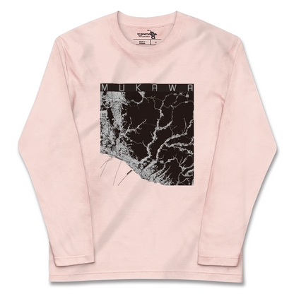 【むかわ（北海道）】地図柄ロングスリーブTシャツ